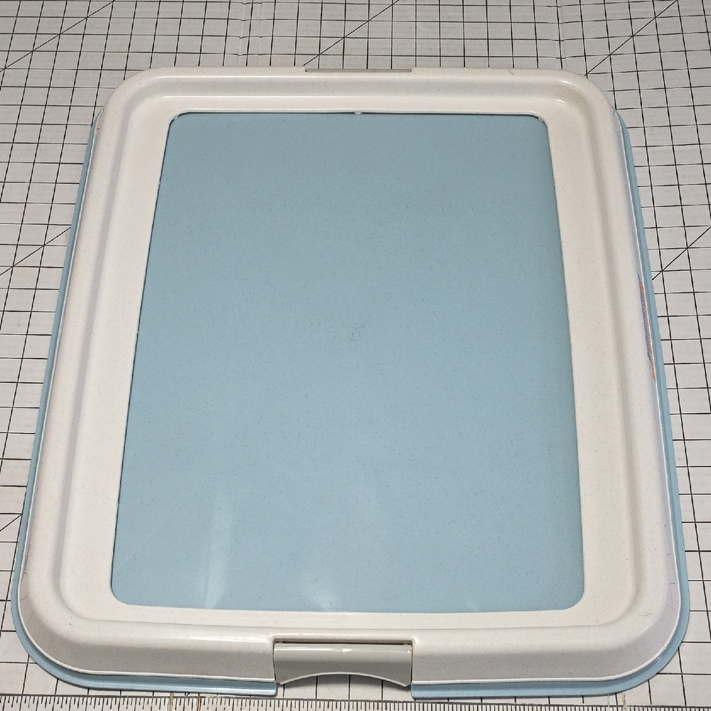 Light Blue and White‎ Tray, Neat'n Dry Floor Protection Tray, Gently Preloved